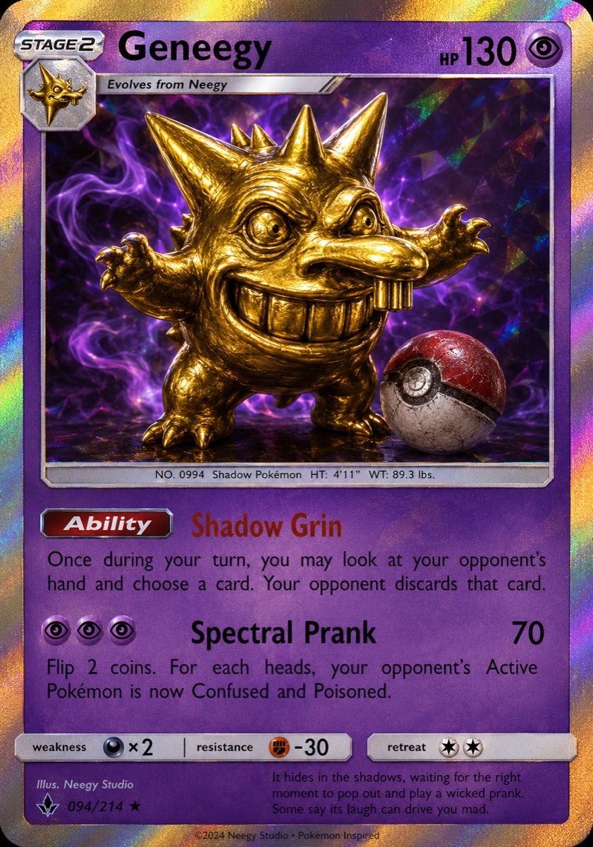 Geneegy holographic trading card